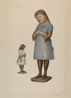 Little Fanny Carved Figure, c. 1938. Creator: Stanley Mazur.