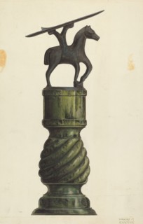 Shoe Shine Foot Rest, 1935/1942. Creator: Stanley Mazur.