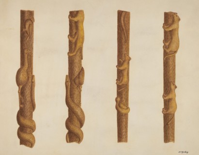 Walking Stick, c. 1940. Creator: William McAuley.