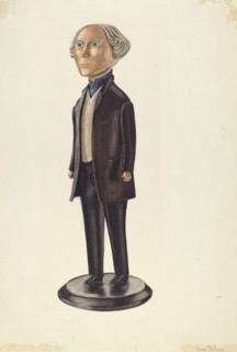 Carved Figure (Possibly a Tailor's Shop Sign), c. 1937. Creator: Frank McEntee.
