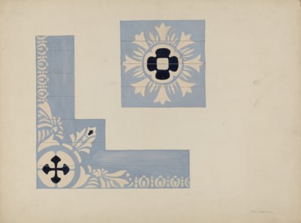 Stencil of Ceiling (Mariner's Church), c. 1937. Creator: James McLellan.