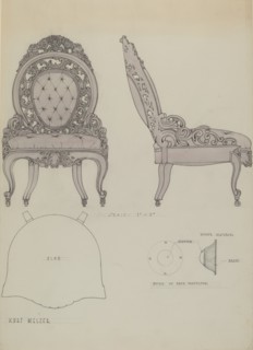 Hoopskirt chair, 1936. Creator: Kurt Melzer.