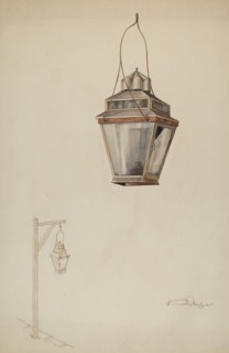Sperm Oil Street Lamp, c. 1937. Creator: Kurt Melzer.