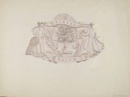 State of Maine Seal, 1935/1942. Creator: Flora Merchant.