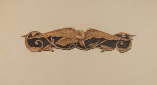 Stern Carving: Spread Eagle, 1935/1942. Creator: Flora Merchant.