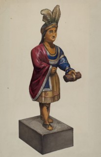 Cigar Store Indian, 1935/1942. Creator: Flora Merchant.