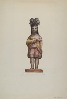 Cigar Store Indian, 1935/1942. Creator: Flora Merchant.