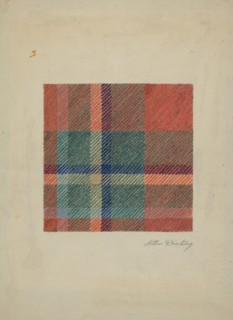 Plaid Woolen Blanket, c. 1938. Creator: Merkley, Arthur G..