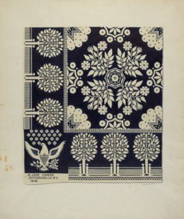 Tyler Coverlet, c. 1940. Creator: Merkley, Arthur G..