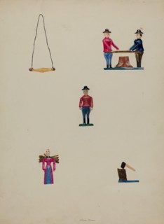 Miniature Lumber Camp, c. 1937. Creator: Alfonso Moreno.