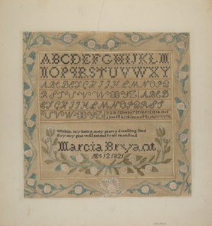 Sampler, c. 1937. Creator: Alfonso Moreno.