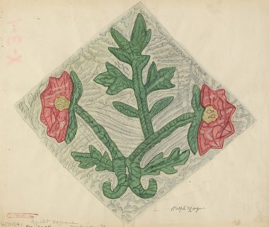 Quilt Pattern, 1935/1942. Creator: Ralph N. Morgan.