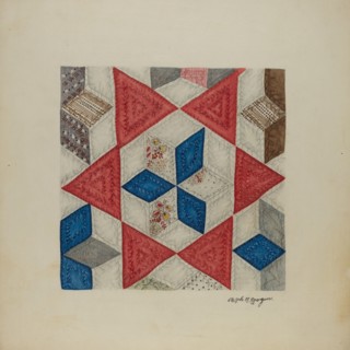 Patchwork Quilt, 1935/1942. Creator: Ralph N. Morgan.