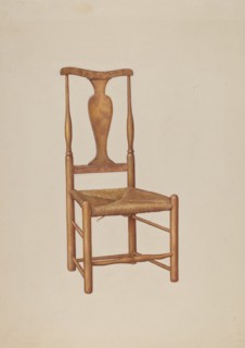 Queen Anne Chair, c. 1942. Creator: Ralph Morton.