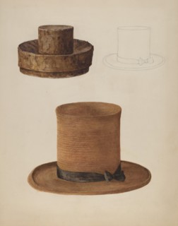 Man's Straw Hat, 1935/1942. Creator: Stella Mosher.
