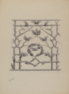 Porch Railing, 1937. Creator: Charles Moss.