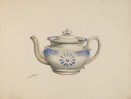 Teapot, 1938. Creator: Charles Moss.