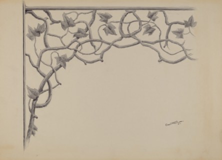 Grille on Porch, 1937. Creator: Charles Moss.