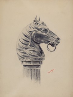 Hitching Post, 1938. Creator: Charles Moss.