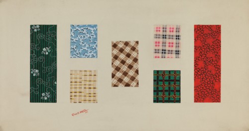 Quilt Patches, 1938. Creator: Charles Moss.