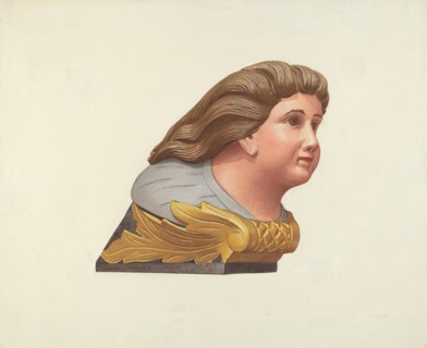 Figurehead from Schooner "Packet", 1935/1942. Creator: Elizabeth Moutal.