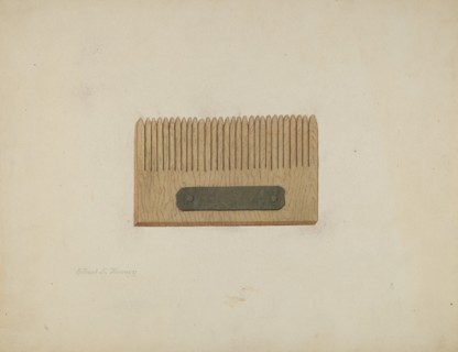 Shaker Comb for Grass Seed, c. 1941. Creator: Elbert S. Mowery.