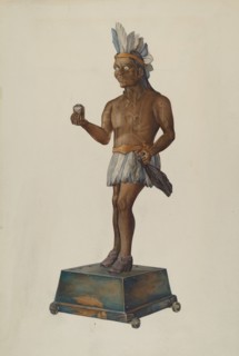 Cigar Store Indian, 1935/1942. Creator: Victor F. Muollo.
