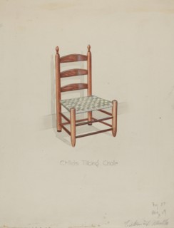 Shaker Three Slat Titlting Chair, c. 1936. Creator: Victor F. Muollo.
