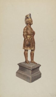 Cigar Store Indian, c. 1938. Creator: Henry Murphy.