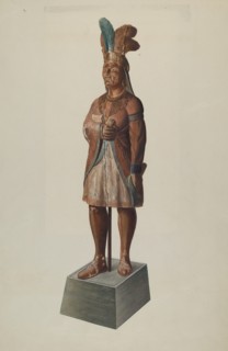 Cigar Store Indian, c. 1937. Creator: Henry Murphy.
