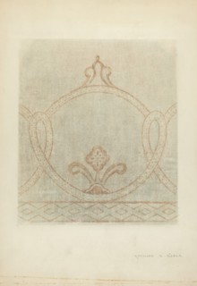 Wall Painting (Restoration Drawing), c. 1940. Creator: Raymond E. Noble.