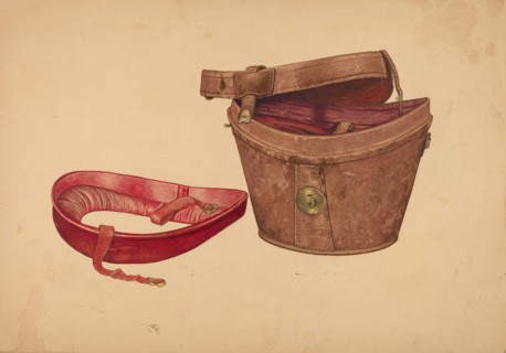Man's Hat Box, c. 1940. Creator: Lelah Nelson.