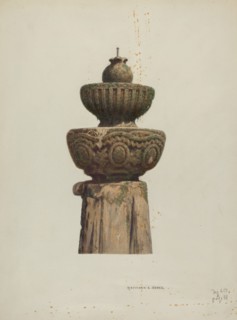 Stone Fountain, 1939. Creator: Raymond E. Noble.
