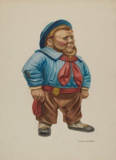 Cigar Store Figure "Sailor", c. 1940. Creator: Hilda Olson.