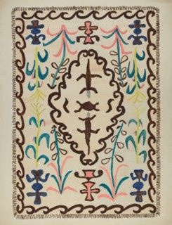 Colcha, c. 1937. Creator: Marjery Parish.