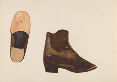 Child's Shoes, c. 1937. Creator: Marjery Parish.