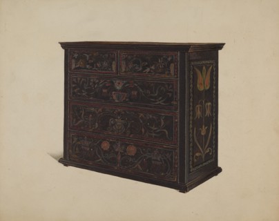 Painted Chest of Drawers, c. 1938. Creator: Martin Partyka.