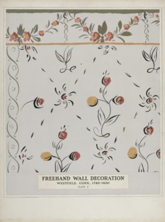 Hand Painted Wall (Detail), c. 1938. Creator: Martin Partyka.