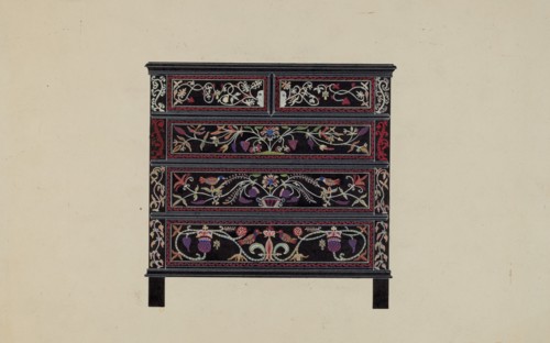 Guilford Painted Chest, c. 1936. Creator: Martin Partyka.