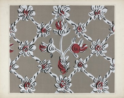 Hand Painted Wall (Detail), c. 1938. Creator: Martin Partyka.