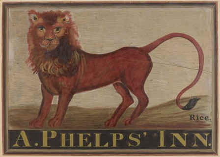 Red Lion Inn Sign, c. 1939. Creator: Martin Partyka.