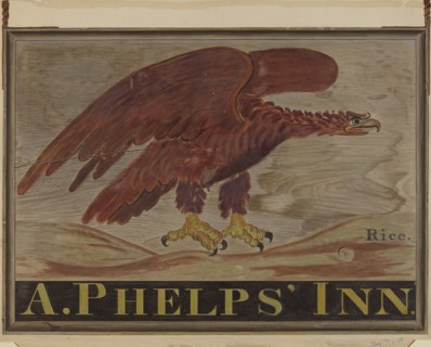 Inn Sign: "A. Phelps'", c. 1939. Creator: Martin Partyka.