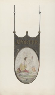 Tavern Sign: "J. Porter", c. 1939. Creator: Alfred Parys.