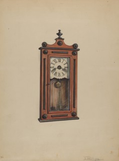 Clock, 1936. Creator: Lawrence Phillips.