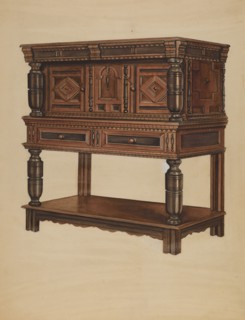 Court Cupboard, c. 1937. Creator: Lawrence Phillips.