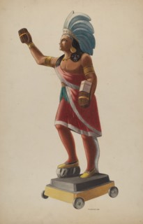 Cigar Store Indian, 1938. Creator: Louis Plogsted.