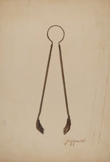 Fireplace Tongs, c. 1941. Creator: Paul Poffinbarger.