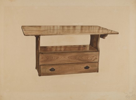Seat Table, c. 1939. Creator: Paul Poffinbarger.