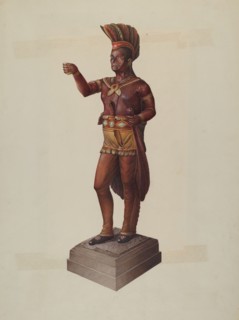 Cigar Store Indian, c. 1937. Creator: Robert Pohle.
