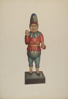 Cigar Store Figure: "Punch", c. 1939. Creator: Robert Pohle.